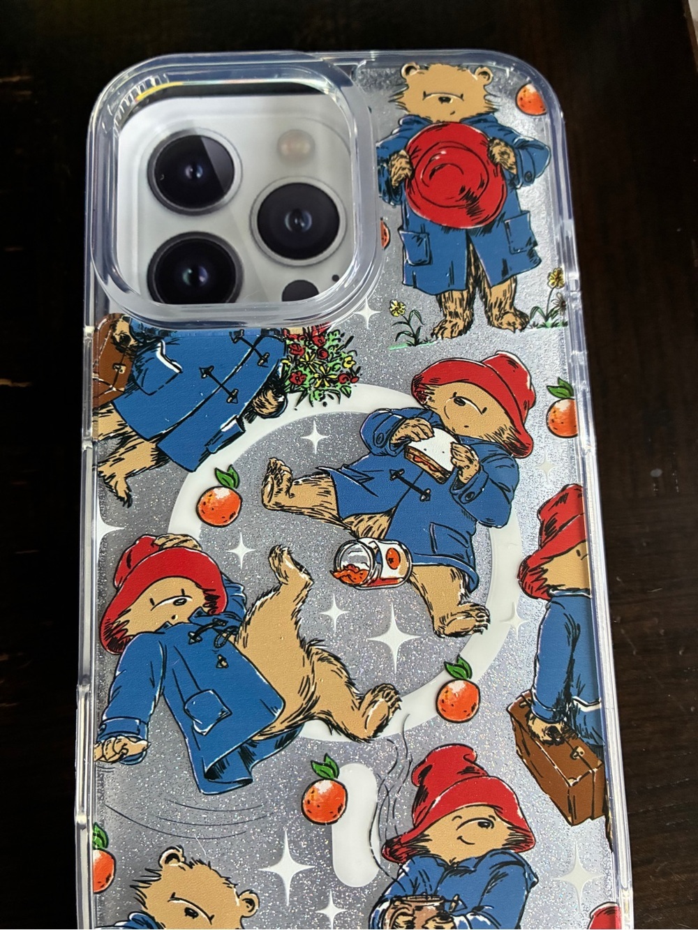 iPhone 16 Pro Max Red Hat Bear Glitter Phone Case - - Picture 5 of 9